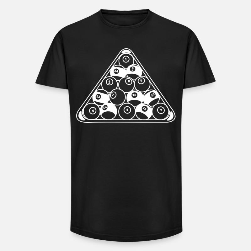 Billard Rack - Long Fit Männer T-Shirt - Schwarz