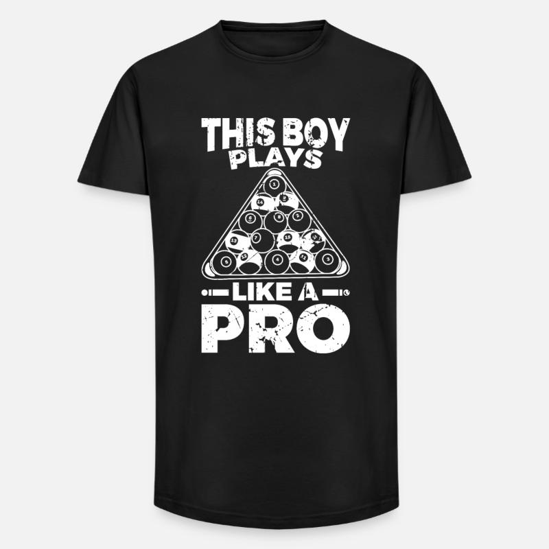 Poolbillard Junge - Long Fit Männer T-Shirt - Schwarz
