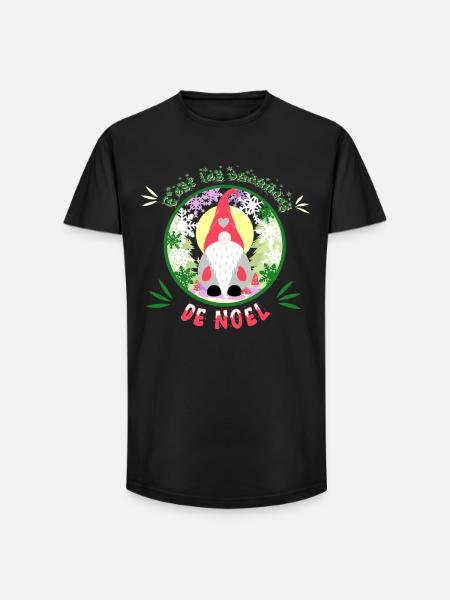 c'est les vacances de noël - T-shirt coupe longue homme - noir