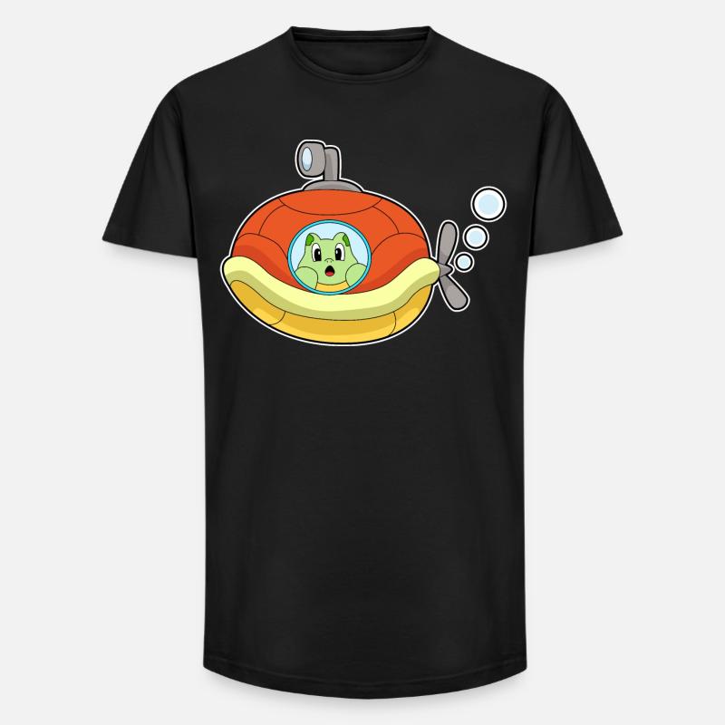 Schildkröte U-Boot - Long Fit Männer T-Shirt - Schwarz