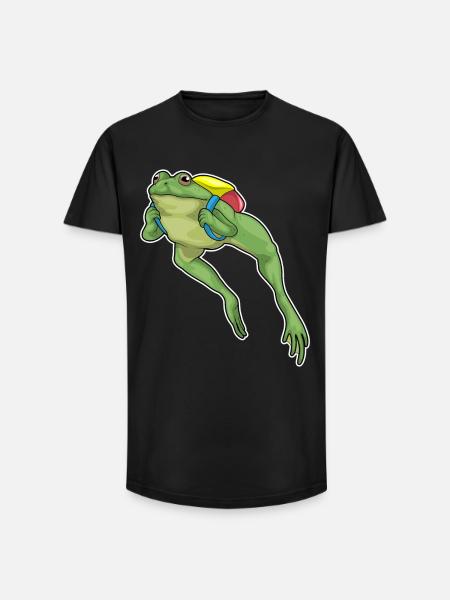 Frog Hiker Backpack Hiking - Long Fit Men's T-Shirt - black