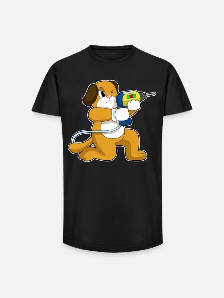 Dog Craftsman Drill Craft - Long Fit Men's T-Shirt - black