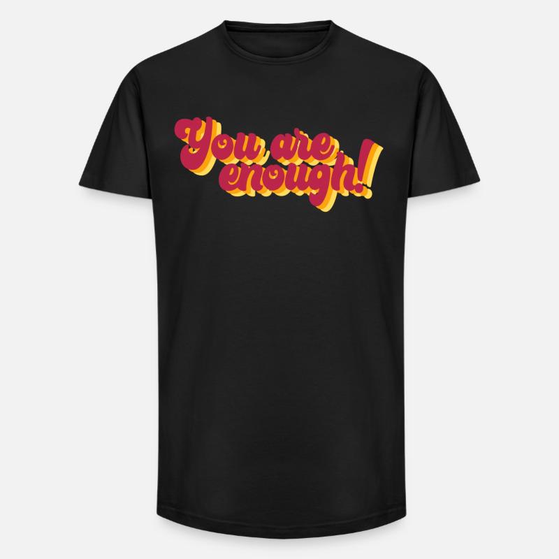 Motivierender Spruch mit 3D-Effekt - Long Fit Männer T-Shirt - Schwarz