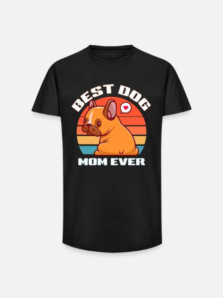 Beste Hundemama - Long Fit Männer T-Shirt - Schwarz