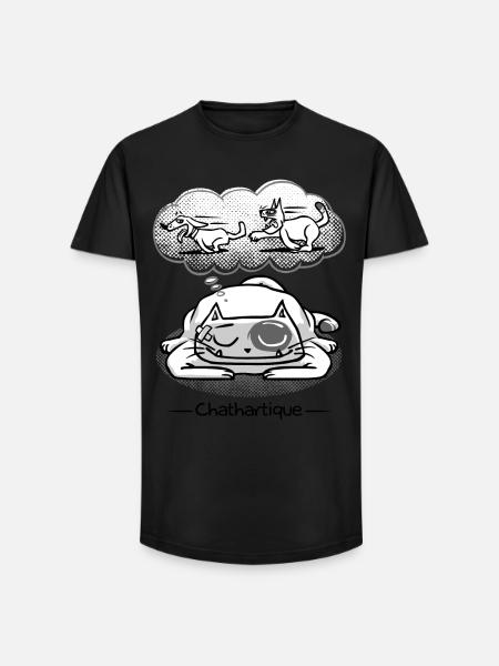 Un rêve chathartique - T-shirt coupe longue homme - noir