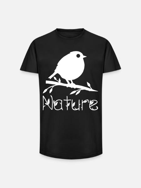 Nature is waking up (white) - Long Fit Men's T-Shirt - black