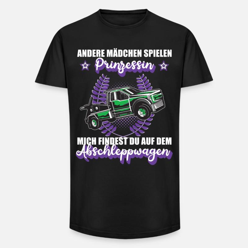 Abschleppwagen Abschleppdienst Mädchen Geschenk - Long Fit Männer T-Shirt - Schwarz