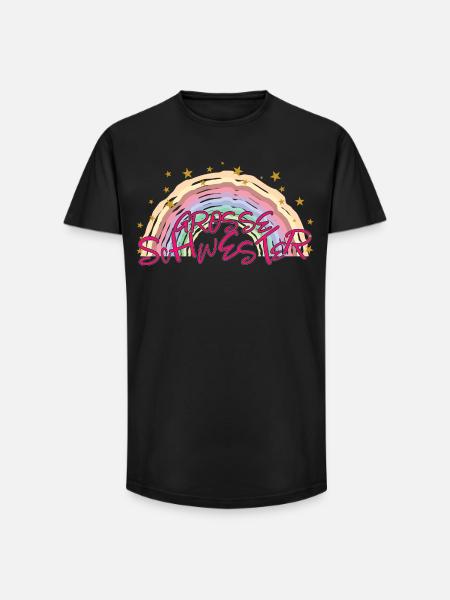 Grosse Schwester Familie Geburt - Long Fit Männer T-Shirt - Schwarz