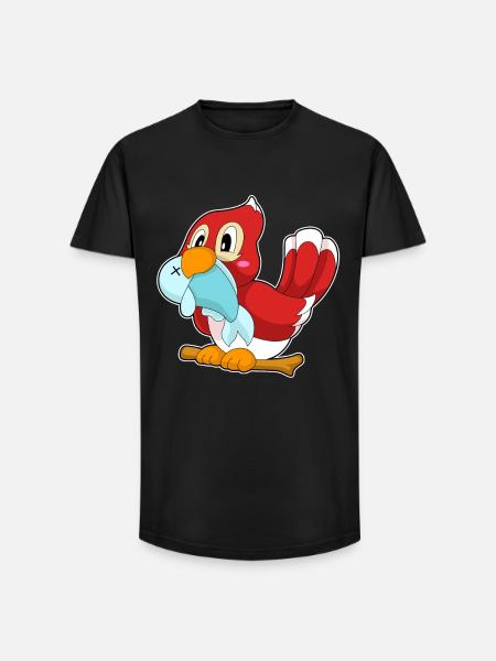 Poisson perroquet - T-shirt coupe longue homme - noir