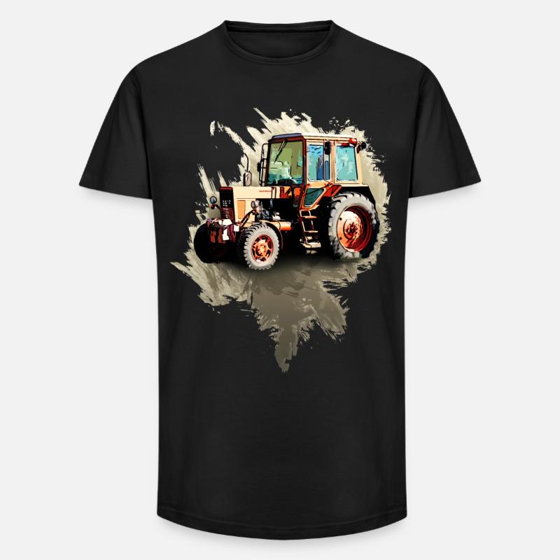 Belarus MTZ 82 Traktor - Long Fit Männer T-Shirt - Schwarz