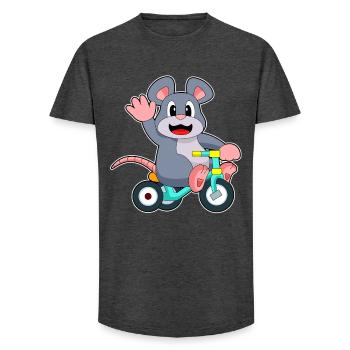 Ratte Fahrrad - Long Fit Männer T-Shirt - Anthrazit - Vorne - AI Model Male 185 light (185cm)