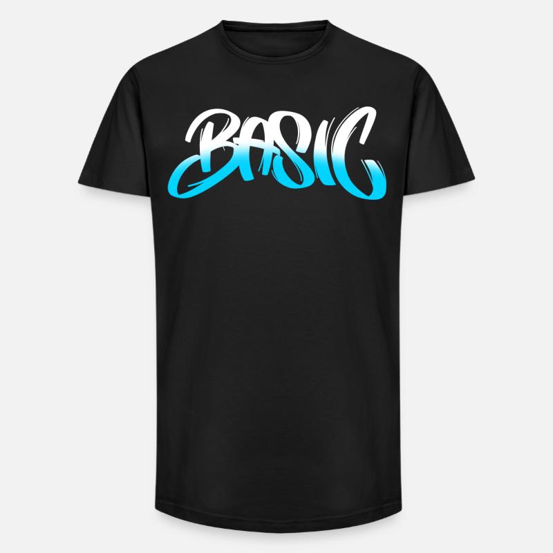 BASIC Graffiti Gradient - Long Fit Männer T-Shirt - Schwarz