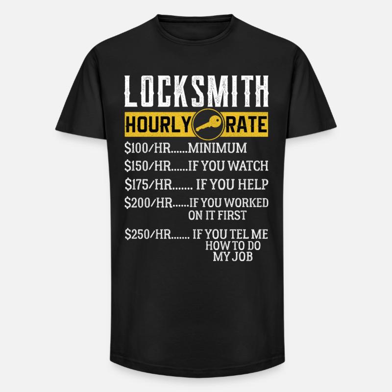Locksmith Hourly rates Locksmith - Long Fit Männer T-Shirt - Schwarz