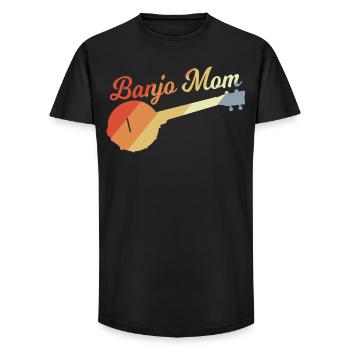 Banjo Mama - T-shirt coupe longue homme - noir - Devant - AI Model Male 185 light (185cm)