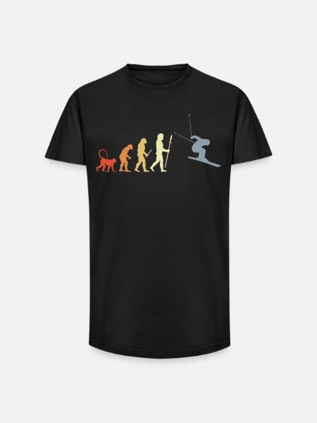 Development of a skier - Long Fit Men's T-Shirt - black