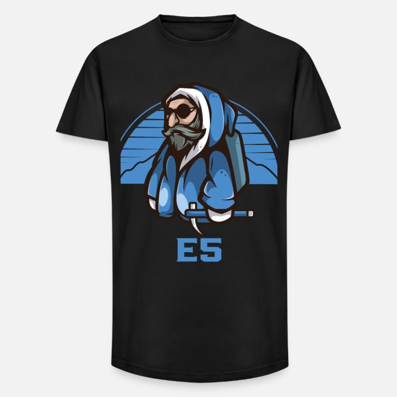 Alpenüberquerung E5 Alpenüberquerer - Long Fit Männer T-Shirt - Schwarz