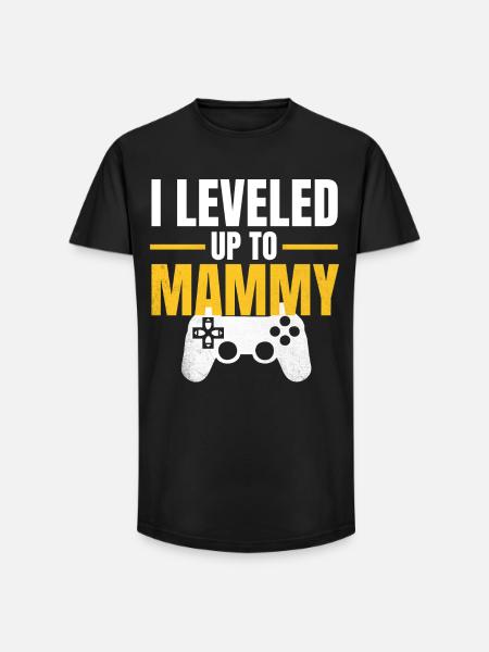 Level Up Mama Gamer - Long Fit Men's T-Shirt - black