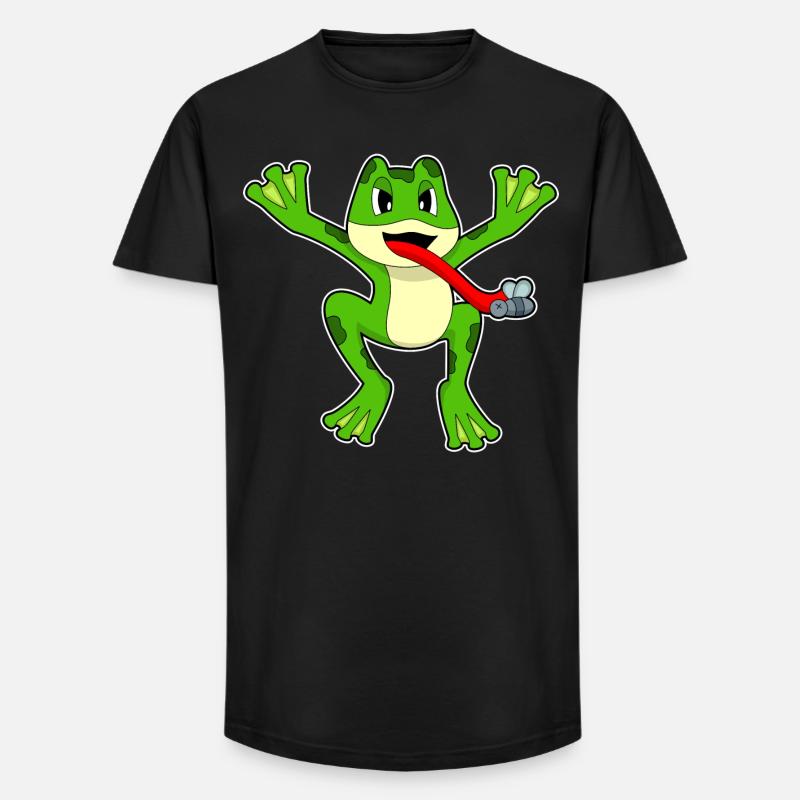 Frosch Fliege - Long Fit Männer T-Shirt - Schwarz