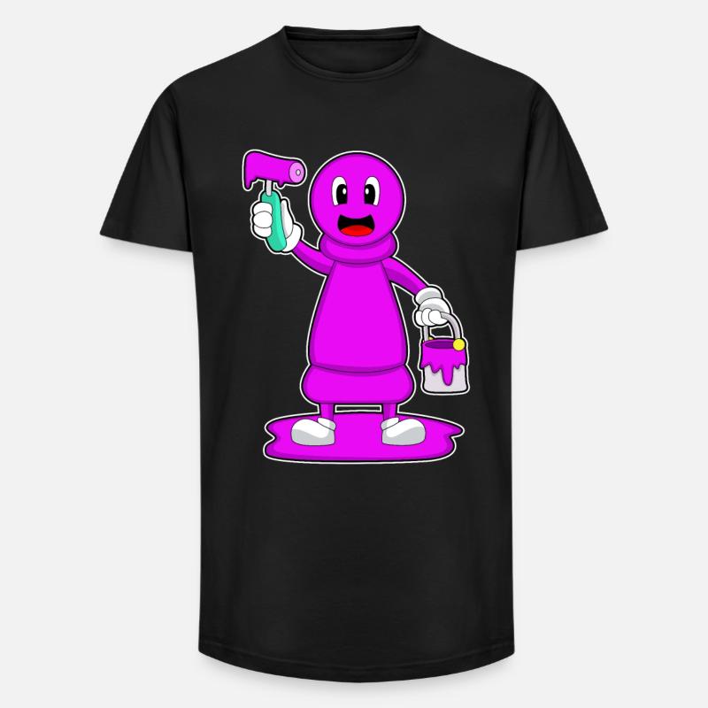 Schachfigur Bauer Schach Maler - Long Fit Männer T-Shirt - Schwarz