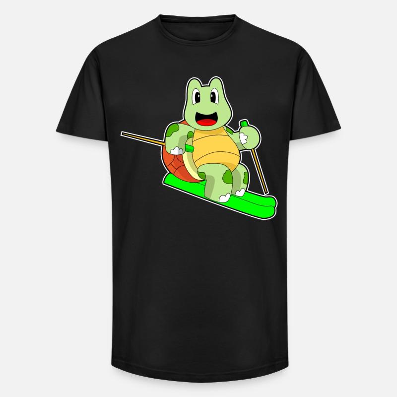 Turtle Skier Ski - T-shirt coupe longue homme - noir