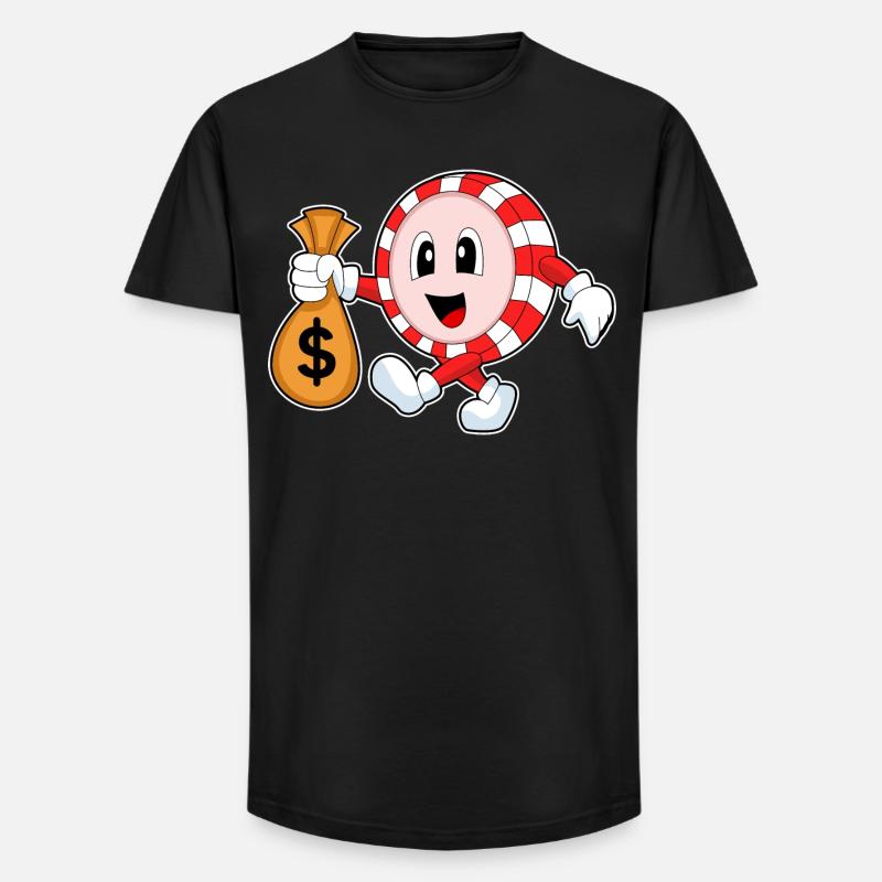 Pokerchips Poker - Long Fit Männer T-Shirt - Schwarz