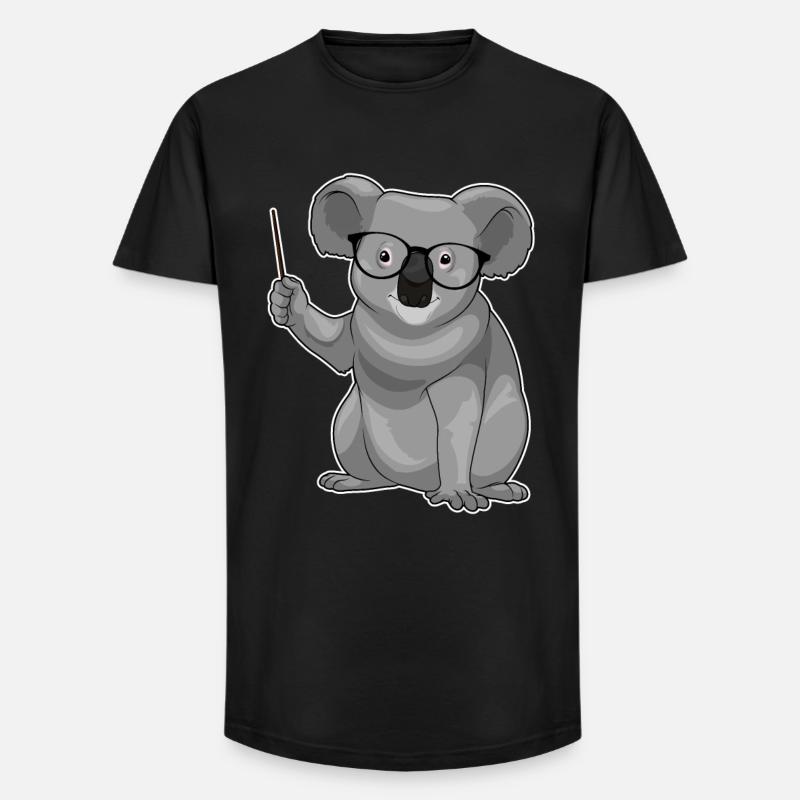 Koala Teacher Pointer - T-shirt coupe longue homme - noir
