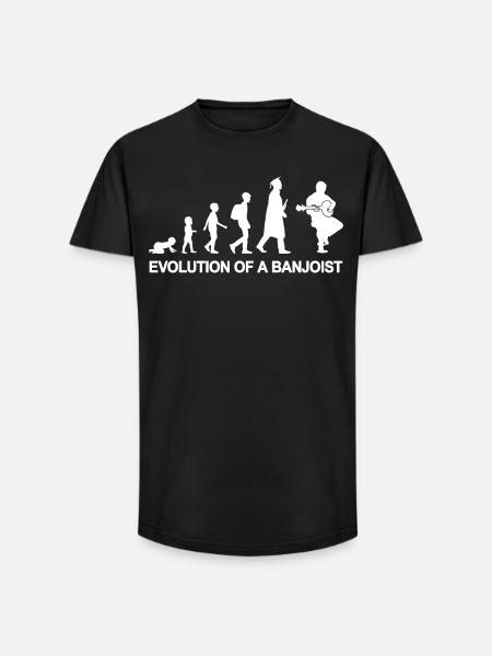 Development of a Banjo Player - Long Fit Men's T-Shirt - black