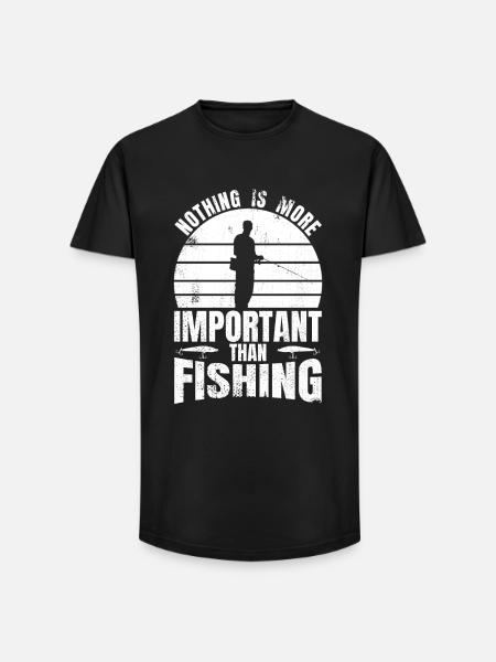 Angler Motivation - Long Fit Men's T-Shirt - black