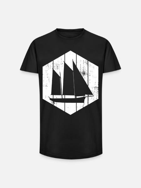Sailboat - Long Fit Men's T-Shirt - black