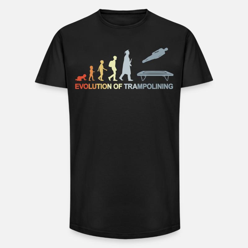 Vintage Trampoline Jumper Evolution - Long Fit Men's T-Shirt - black