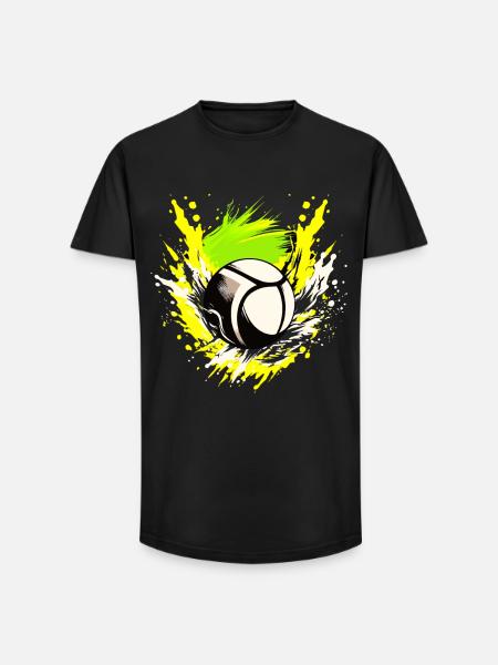 Volleyball Logo - Long Fit Men's T-Shirt - black