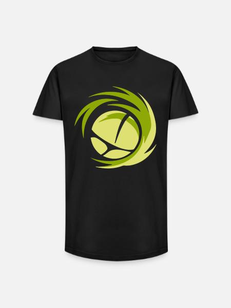 Minimalist volleyball logo - Long Fit Men's T-Shirt - black