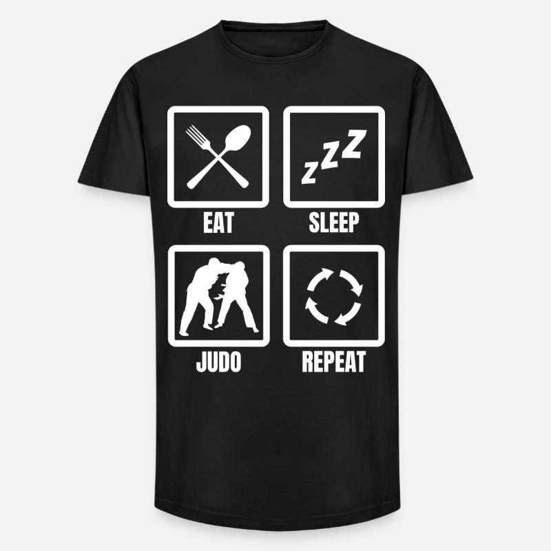 Judoka Terminplan - Long Fit Männer T-Shirt - Schwarz