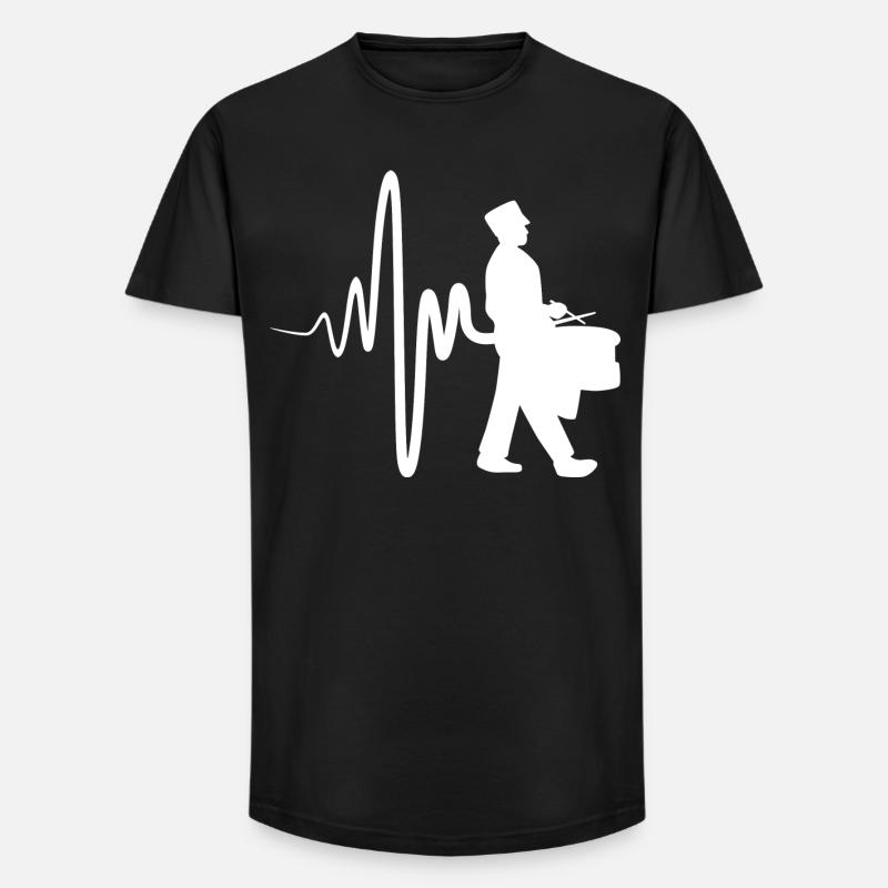 Paradetrommler - Long Fit Männer T-Shirt - Schwarz