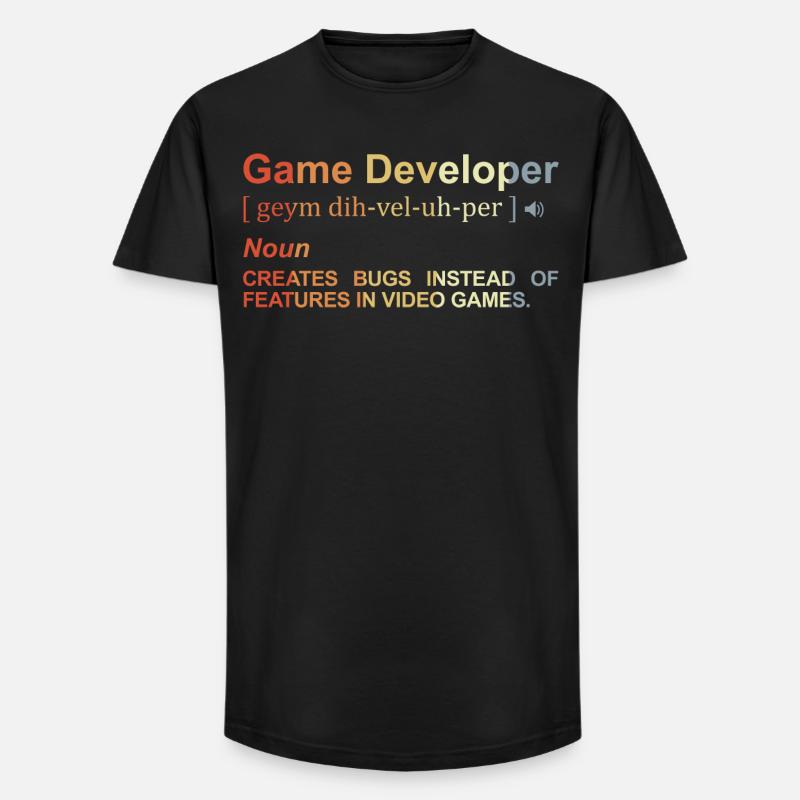 Game Developer Definition - Long Fit Men's T-Shirt - black