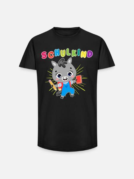 Stilvoll ins Schulleben! Unser Einschulungs-Design - Long Fit Männer T-Shirt - Schwarz