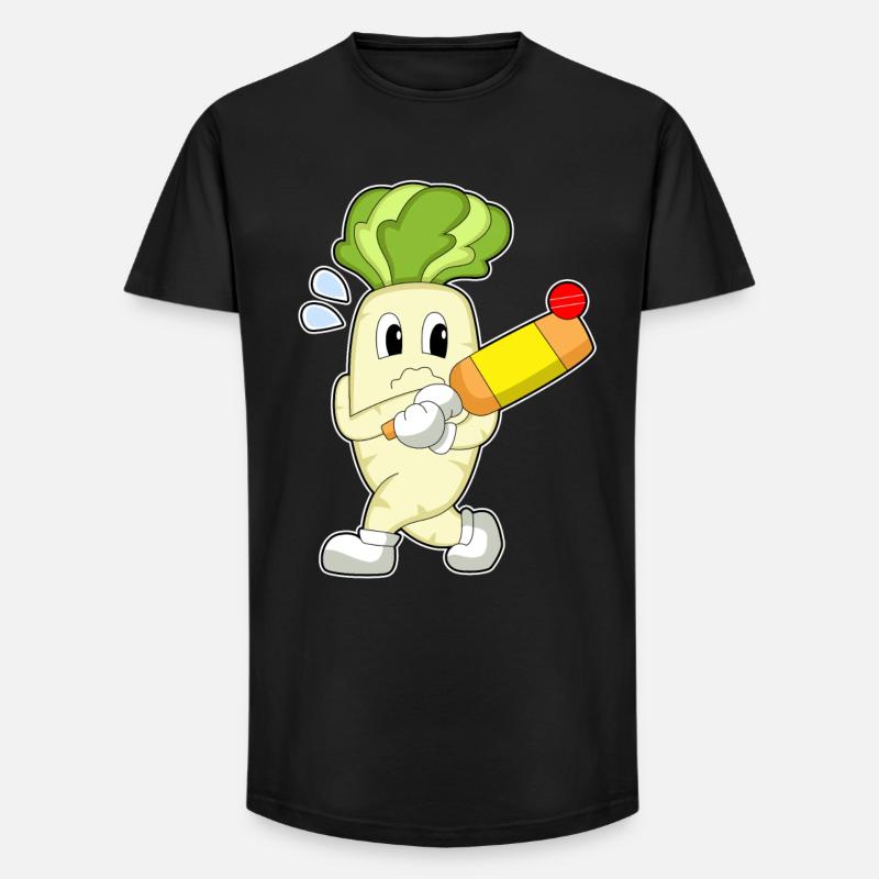 Radieschen Cricket Cricketschläger - Long Fit Männer T-Shirt - Schwarz