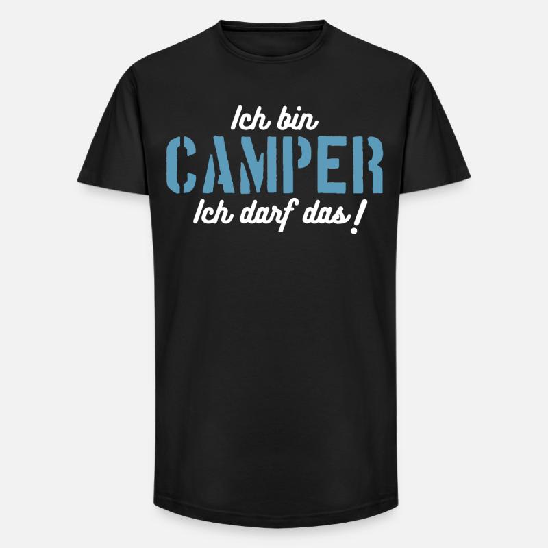 Ich bin Camper, ich darf das! - Long Fit Männer T-Shirt - Schwarz