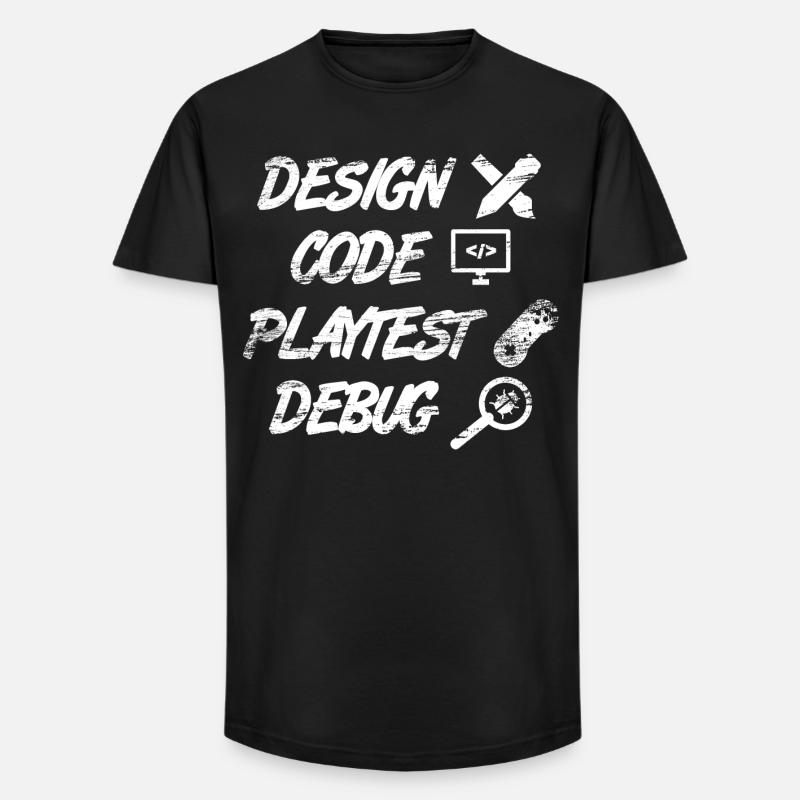 Game Programming - Long Fit Men's T-Shirt - black