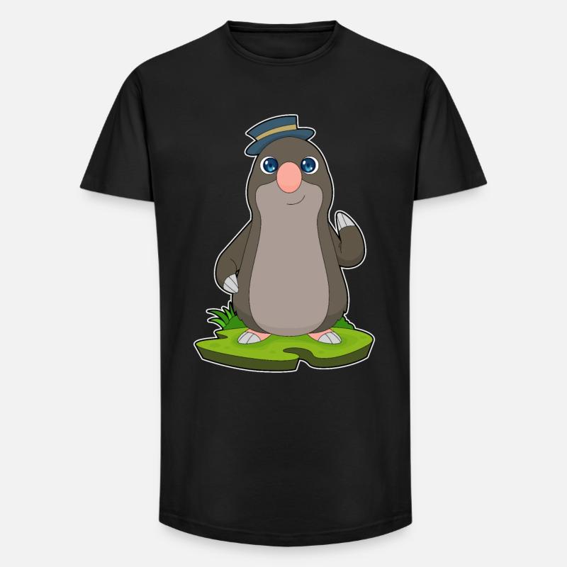 Mole Hat - Long Fit Men's T-Shirt - black