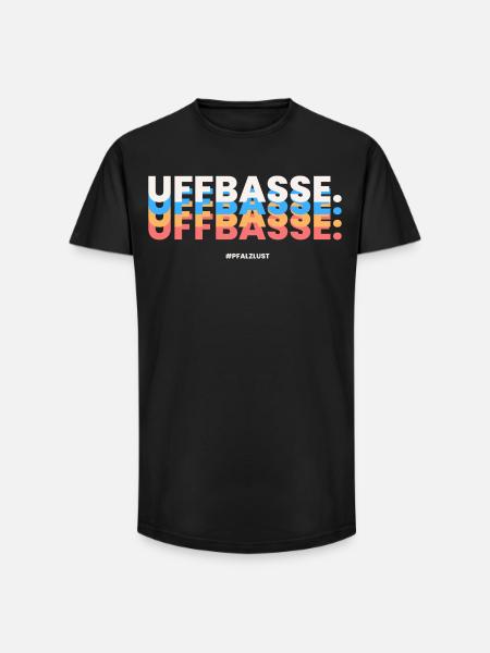 Pfalzlust Uffbasse - Long Fit Männer T-Shirt - Schwarz
