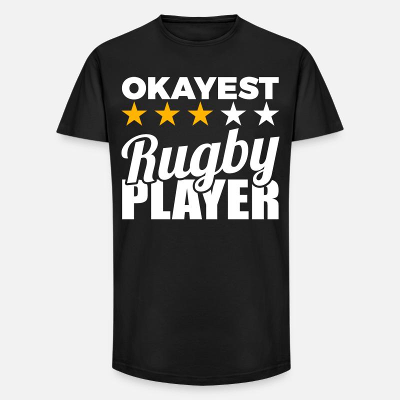 Witziger Rugbyspieler - Long Fit Männer T-Shirt - Schwarz