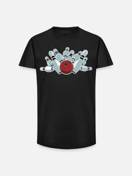 Bowling Strike - Long Fit Men's T-Shirt - black