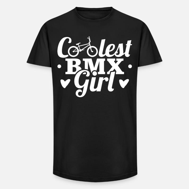 BMX Mädchen - Long Fit Männer T-Shirt - Schwarz