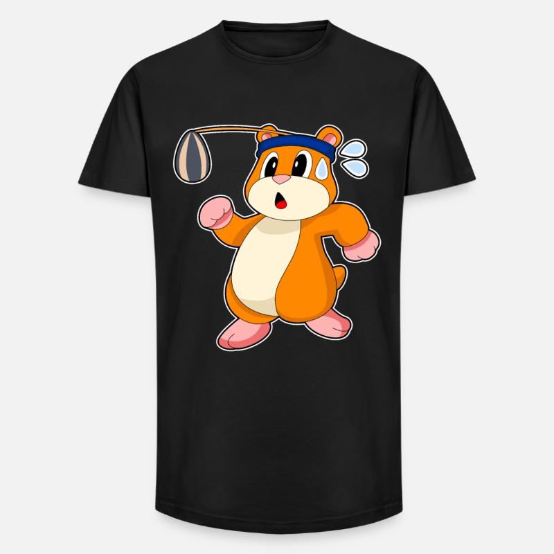 Hamster Samen - Long Fit Männer T-Shirt - Schwarz