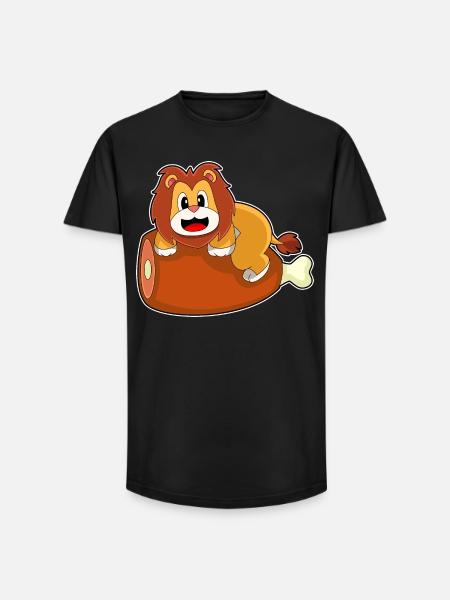 Löwe Fleisch - Long Fit Männer T-Shirt - Schwarz