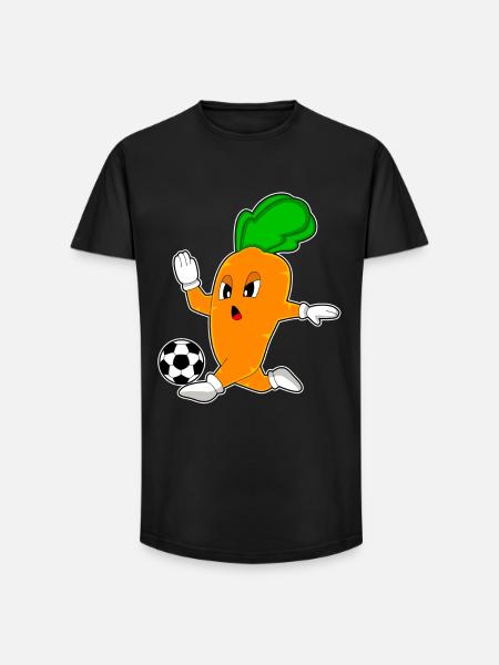 Carrot Soccer Player Soccer - Long Fit Men's T-Shirt - black
