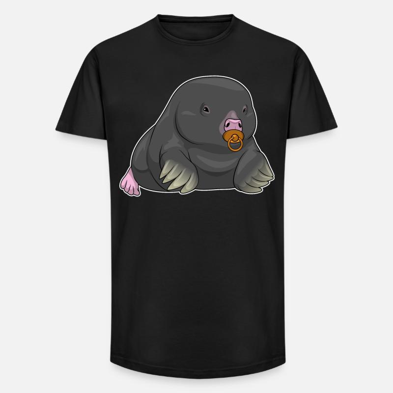 Maulwurf Schnuller - Long Fit Männer T-Shirt - Schwarz