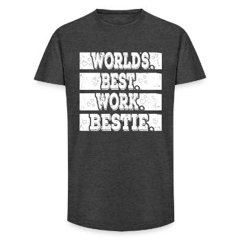 Le meilleur soutien émotionnel de la bête de travail au monde - T-shirt coupe longue homme - charbon - Devant - AI Model Male 185 light (185cm)