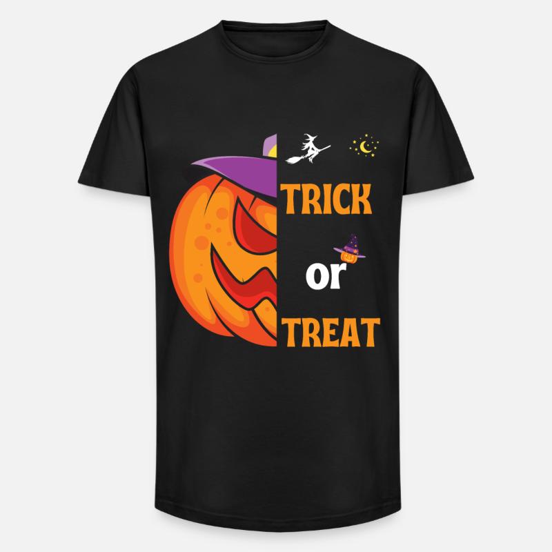 Halloween-Geschenk "Süßes oder Saures" - Long Fit Männer T-Shirt - Schwarz